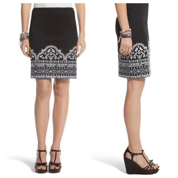 White House Black Market Dresses & Skirts - WHBM Embroidered Pencil Skirt 2 NWT